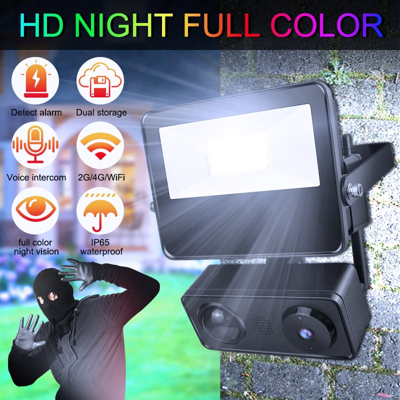 Flutlicht WLAN Kamera mit Farbnachtsicht und Bewegungserkennung